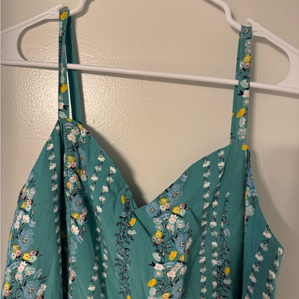 Old Navy Teal Floral Sundress NWT